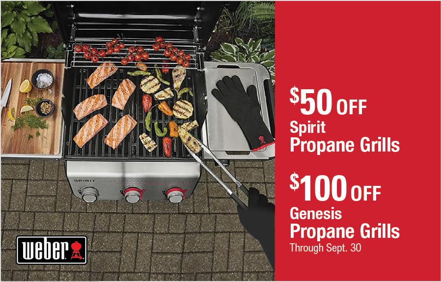 $50 Off Spirit Propane Grills / $100 Off Genesis Propane Grills